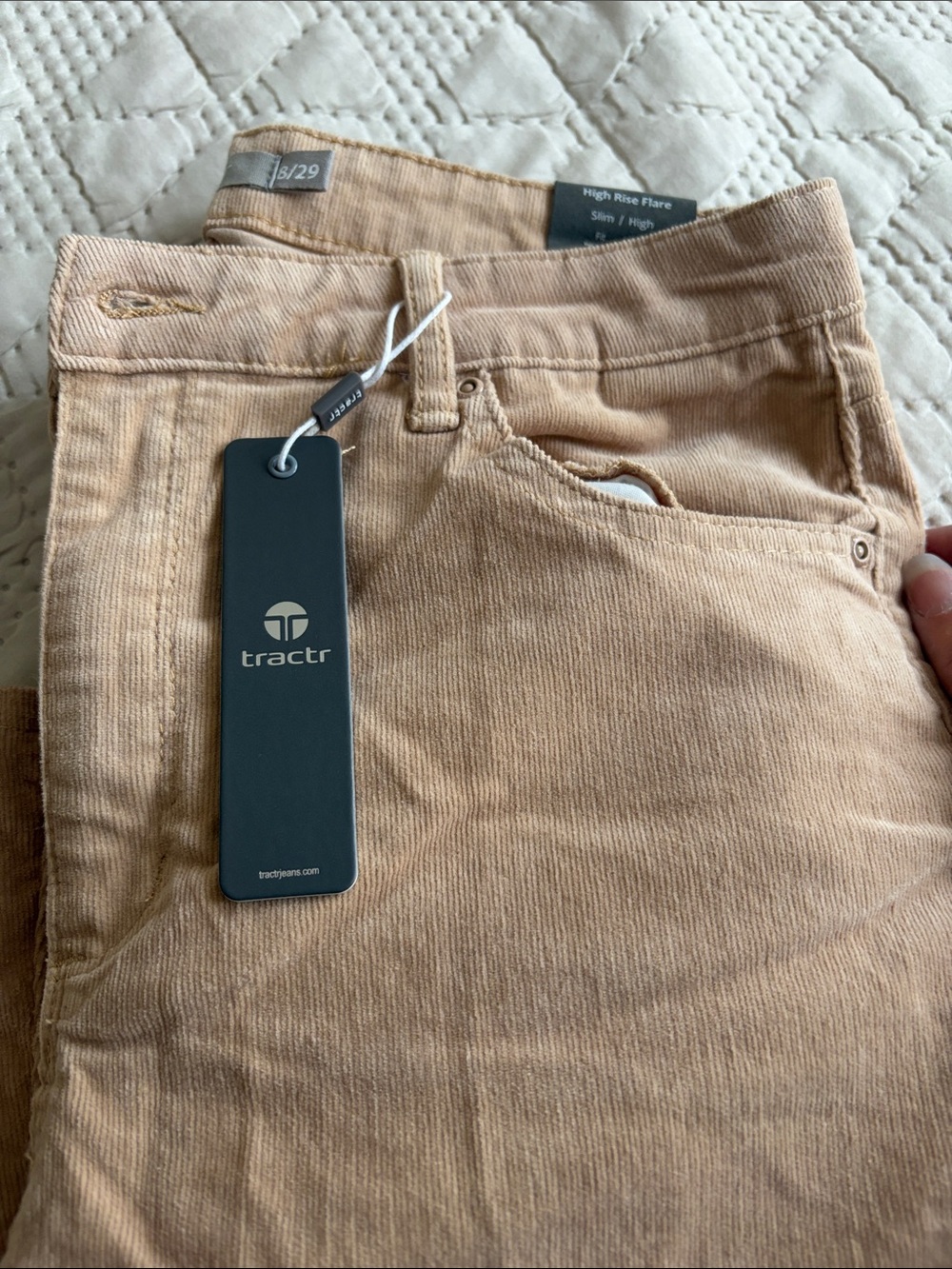 Woman tractr Corduroy Flare Pants in Tan